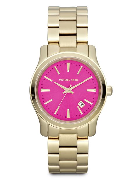 hot pink michael kors watch.